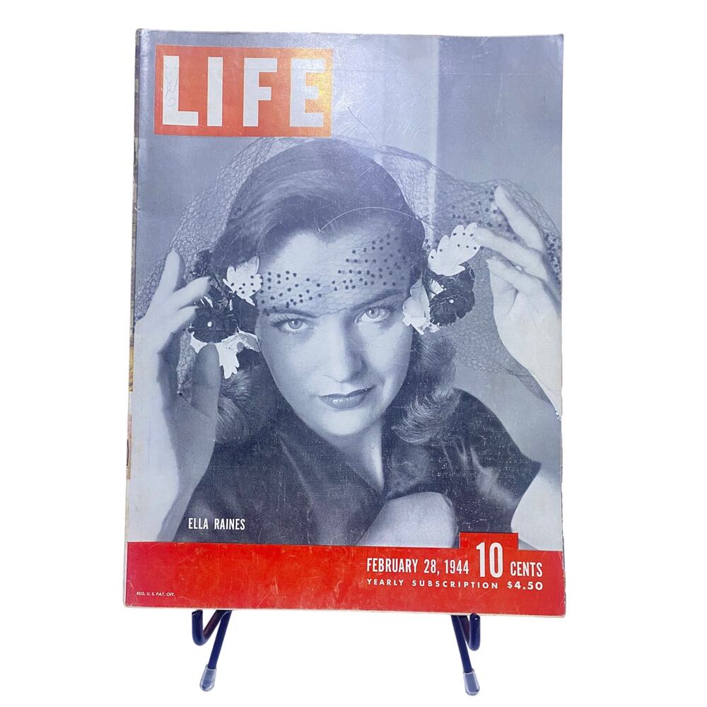 LIFE Magazine February 28 1944 Ella Raines Cover WWII Battle of Berlin